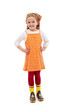 Little girl dressed for gardening