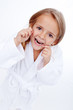 Photo: Little girl flossing Little girl flossing