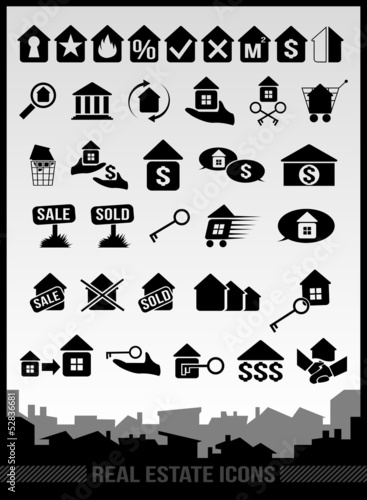 Vector: real estate icons real estate icons