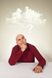 Photo: Worried man with lot of questions Worried man with lot of questions
