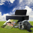 Camera and printer with picture