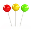 Red, yellow and green lollipop