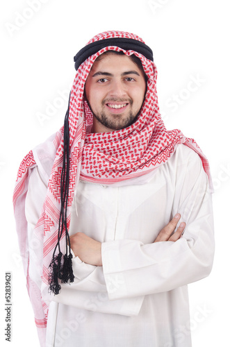 Photo: Young arab isolated on the white background Young arab isolated on the white background
