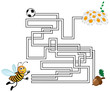 Maze. Help the bee get to the flower