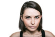 girl with unhappy expression