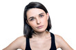 girl with unhappy expression