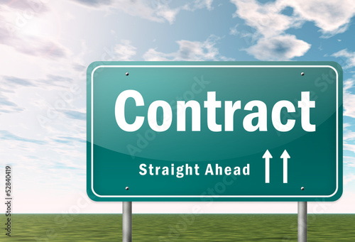 Illustration: Highway Signpost "Contract" Highway Signpost "Contract"
