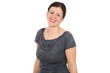 Foto: nice woman with gray blouse, portrait in studio nice woman with gray blouse, portrait in studio