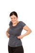 Foto: nice woman with gray blouse, portrait in studio nice woman with gray blouse, portrait in studio