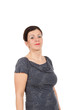 Foto: nice woman with gray blouse, portrait in studio nice woman with gray blouse, portrait in studio