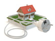 House with white plug