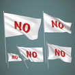 No - white vector flags