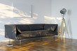 Minimalistic Room With Sofa And Spotlight (Perspective View)