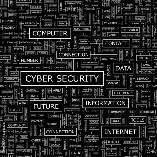 Vector: CYBER SECURITY. Word cloud concept illustration. CYBER SECURITY. Word cloud concept illustration.