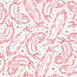 Seamless vintage background with plumes