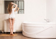 Photo: Beautiful girl in the bathroom Beautiful girl in the bathroom