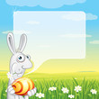 Easter Bunny with Speech Balloon for your text