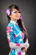 Beautiful asian woman with fashion make-up