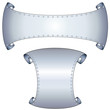 Illustration of Metal Scrolls. For Text and Design