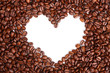 Foto: Kaffeebohnen mit Herz - Hintergrund Kaffeebohnen mit Herz - Hintergrund