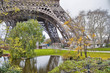 Paris. Wonderful view of Eiffel Tower. La Tour Eiffel in winter