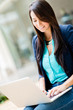 Business woman using computer