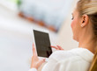 Business woman with tablet computer