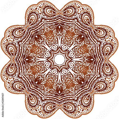 Vector: Ornate ethnic henna colors vector mandala Ornate ethnic henna colors vector mandala