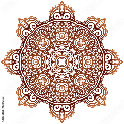 Vector: Ornate ethnic henna colors vector mandala Ornate ethnic henna colors vector mandala