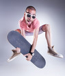 Crazy Guy With A Skateboard Ma...