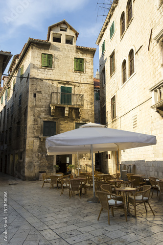 Photo: Outdoor cafe in old town, Split, Croatia Outdoor cafe in old town, Split, Croatia