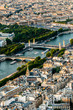 aerial view paris cityscape  France