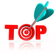 Illustration: Aiming for the Top Word Arrow Target Bulls-Eye Aiming for the Top Word Arrow Target Bulls-Eye