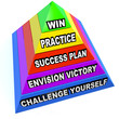 Illustration: Win Steps Pyramid Success Plan Practice Challenge Win Steps Pyramid Success Plan Practice Challenge