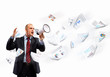 Businessman with megaphone