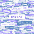 INVEST. Word cloud concept illustration.  