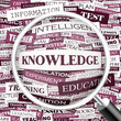KNOWLEDGE. Word cloud concept illustration.  