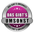 5 Star Button pink DAS GIBTS UMSONST DTO DTO