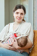 Nursing young baby