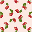 background red cherries