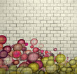 pink bubble pattern 3d mosaic tile brick wall