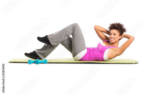 Photo: Woman doing exercise Woman doing exercise
