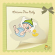 Vector: baby boy shower card baby boy shower card
