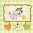 Vector: baby boy shower card baby boy shower card