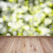 wooden planks with green background