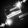 PRODUCTIVITY. Word cloud concept illustration.  