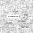 REBRANDING. Word cloud concept illustration.  