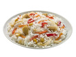 plate of rice salad with mixed ingredient