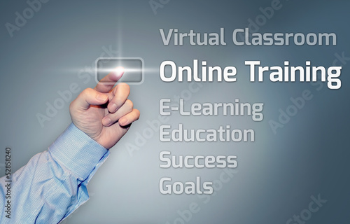 Illustration: Virtual Touchscreen "Online Training" Virtual Touchscreen "Online Training"