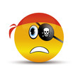 Smiley - Pirate avec un foulard rouge